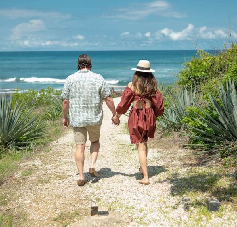 Walking couple